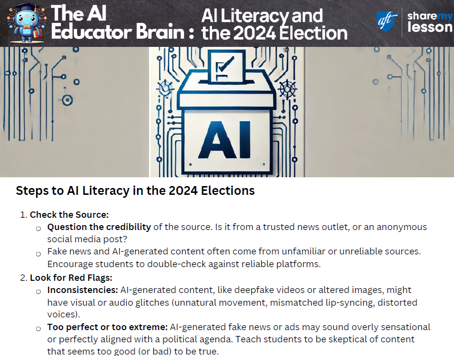 ai literacy tipsheet preview