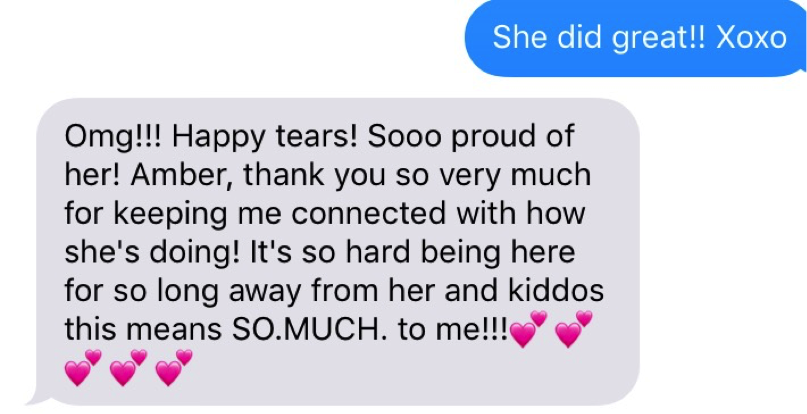 Amber's text message