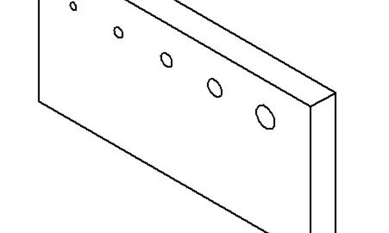Machining project blueprint for drilling and tapping Thread comparison plate SAE